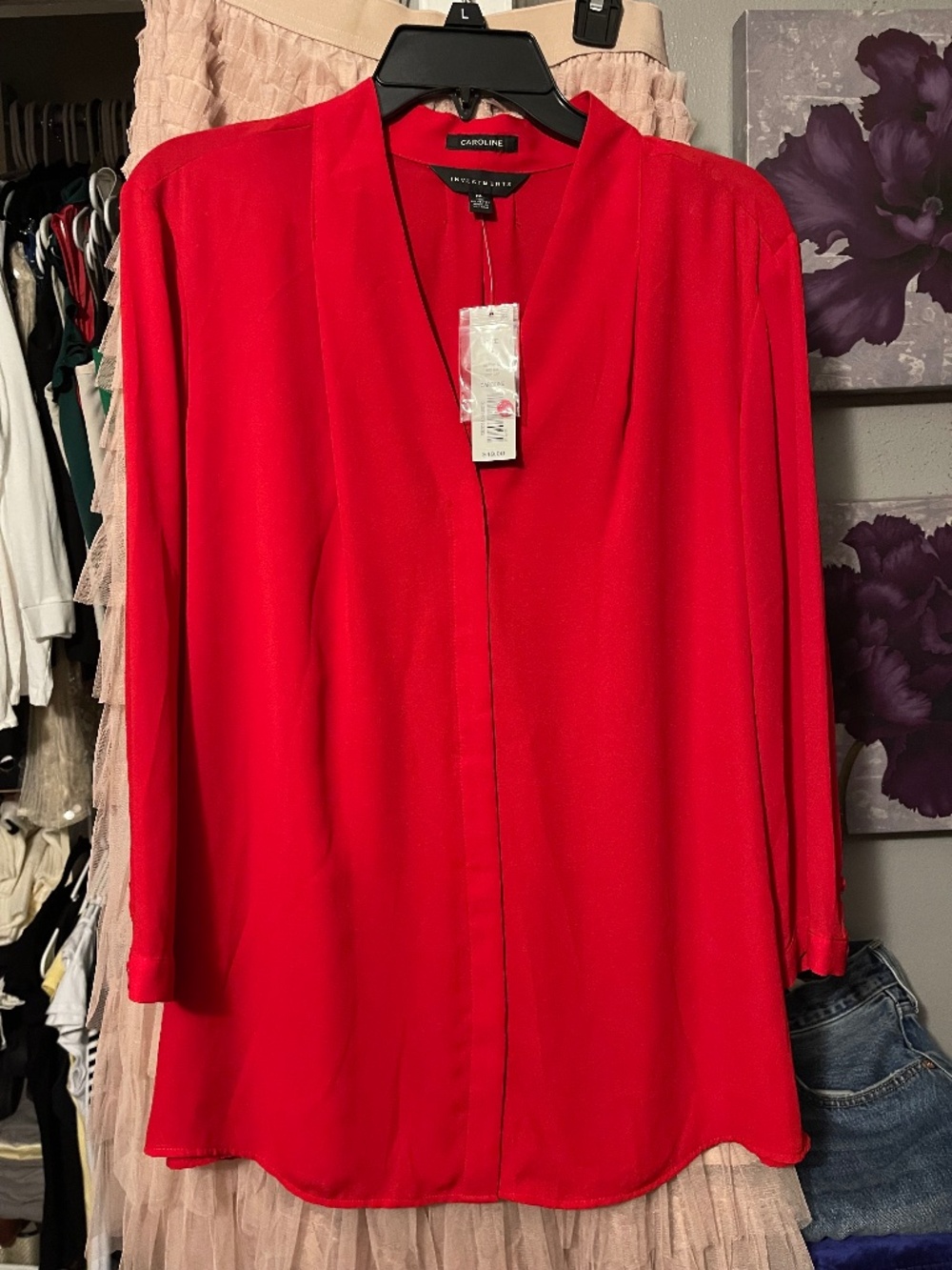 Bright Red Blouse NWT